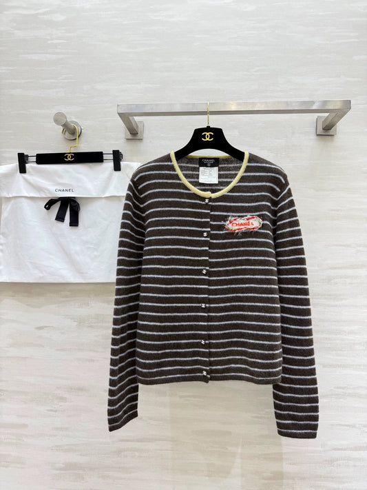 25fw Alpaca striped cardigan jacket（Medieval Series）