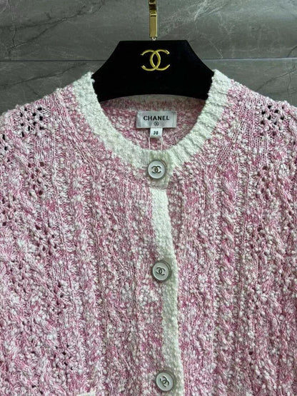 New colorblock hollow cardigan