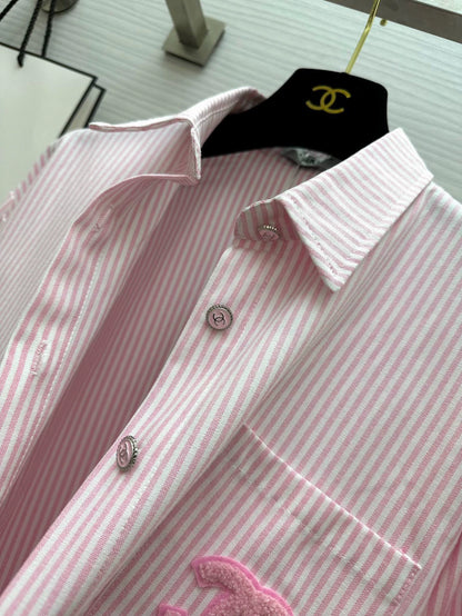 Pink striped vintage style shirt (vintage series)