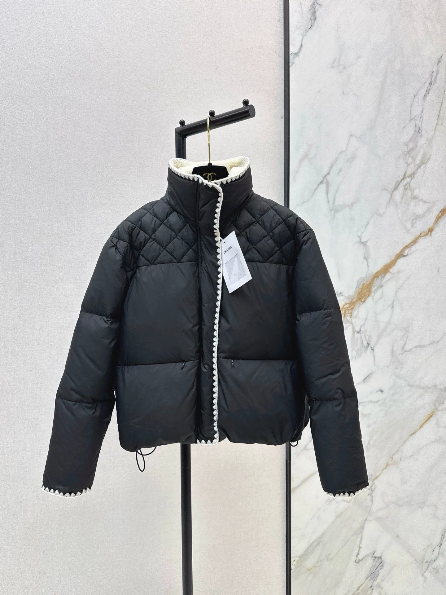 Standing collar down jacket