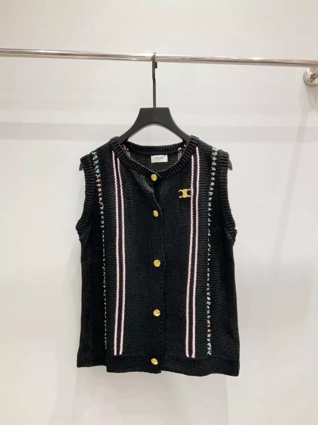 25fw Rainbow Knitted Tank Top