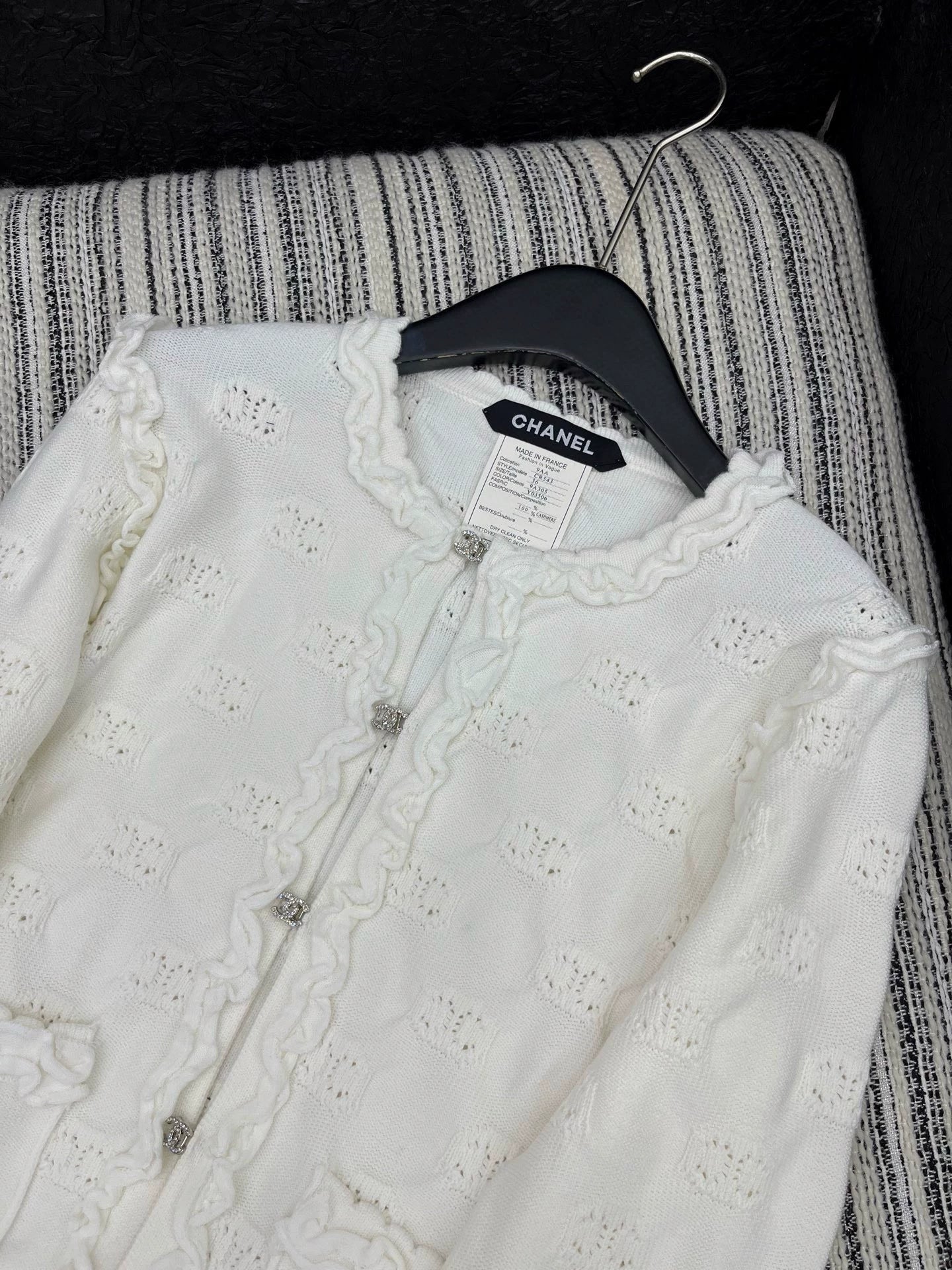 Hook flower round neck jacket