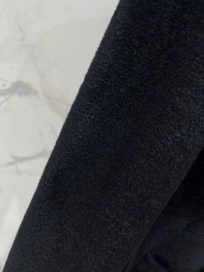 25fw Black diamond velvet chenille knit dress