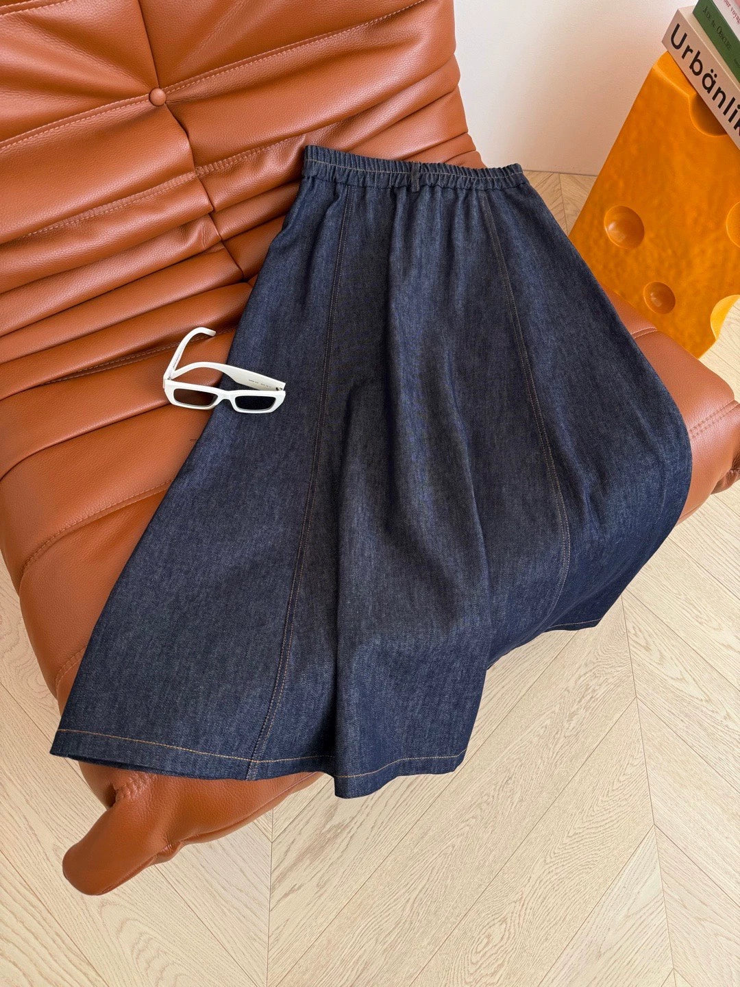 25fw Retro original denim half skirt