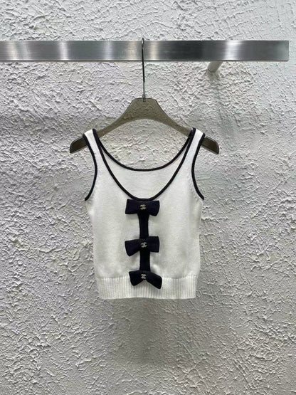 25 Spring New Arrival Bow Knitted Vest