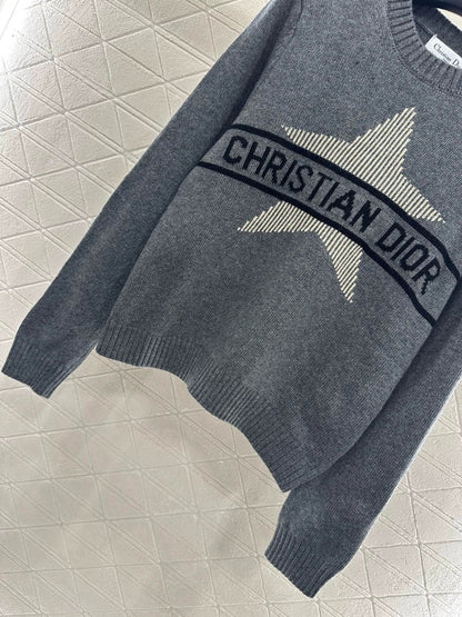 D 25 Crochet letter knitted sweater