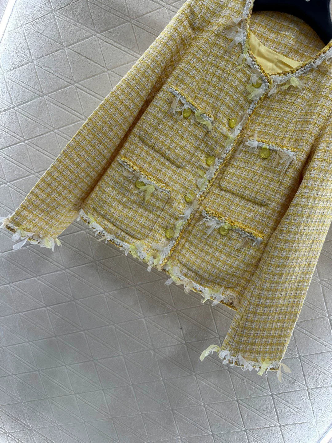 25fw Cotton wrapped edge camellia jacket