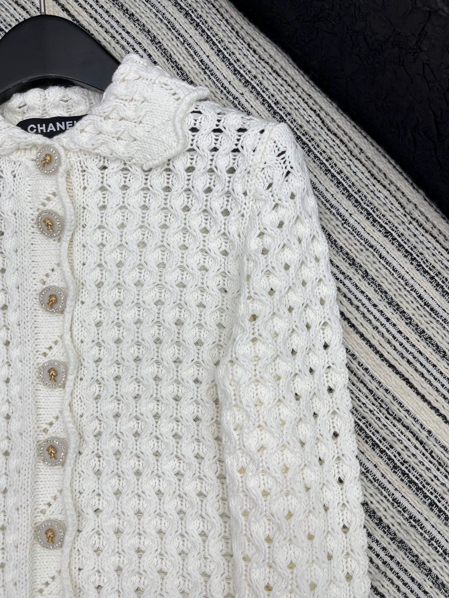 25fw Heavy industry hook flower lapel jacket