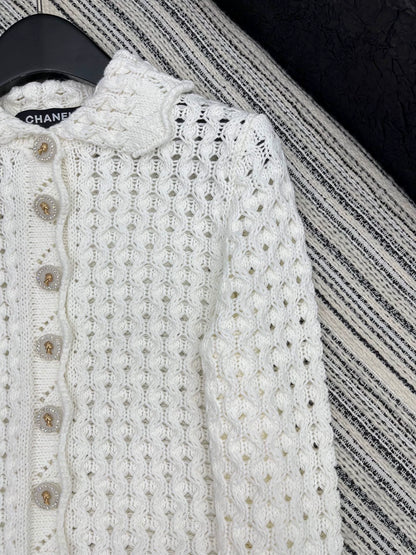 25fw Heavy industry hook flower lapel jacket