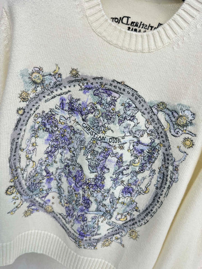 Velvet knitted sweater