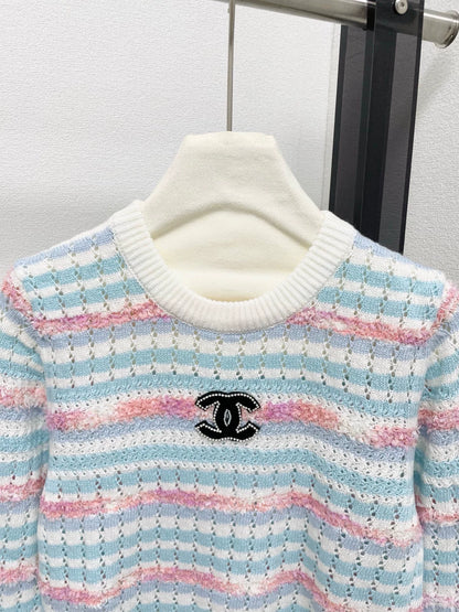 Striped knitted sweater