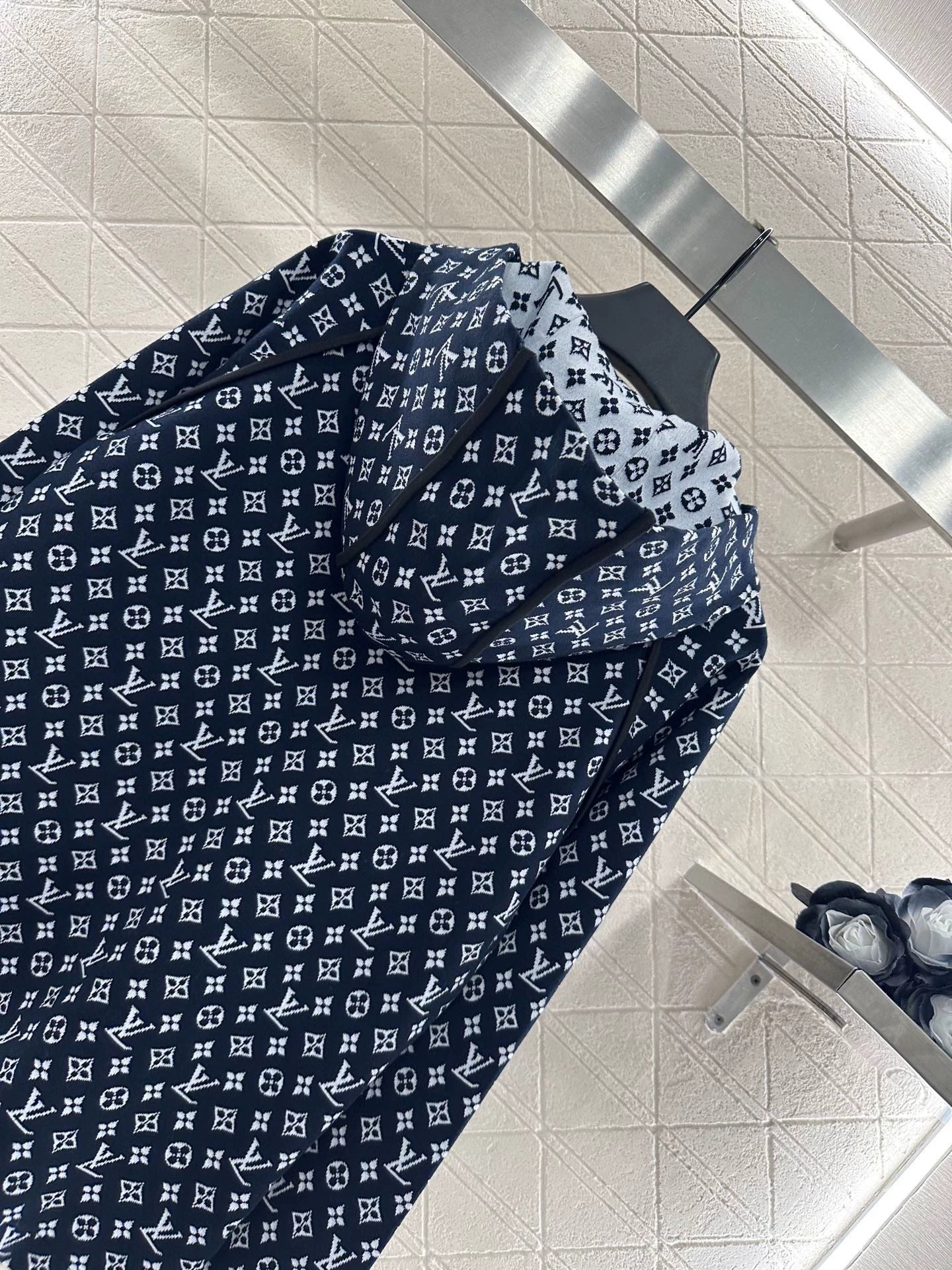 25fw Old flower hooded jacket