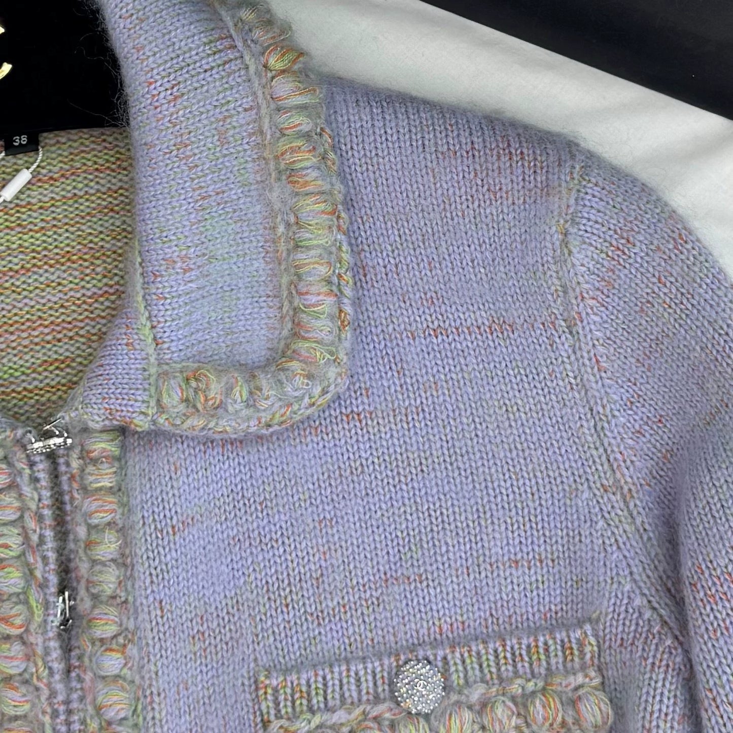 25fw Purple knitted cardigan