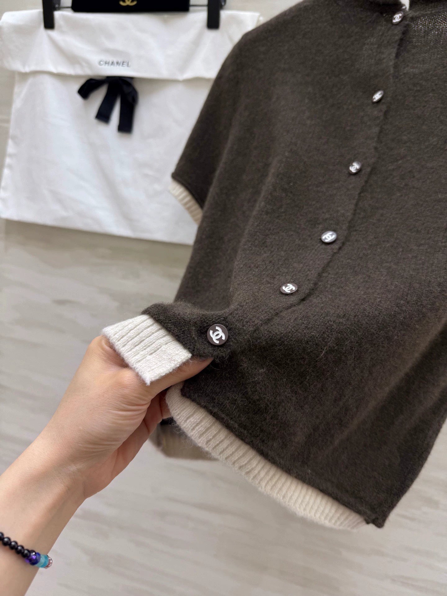 25fw Raccoon plush short sleeved shirt