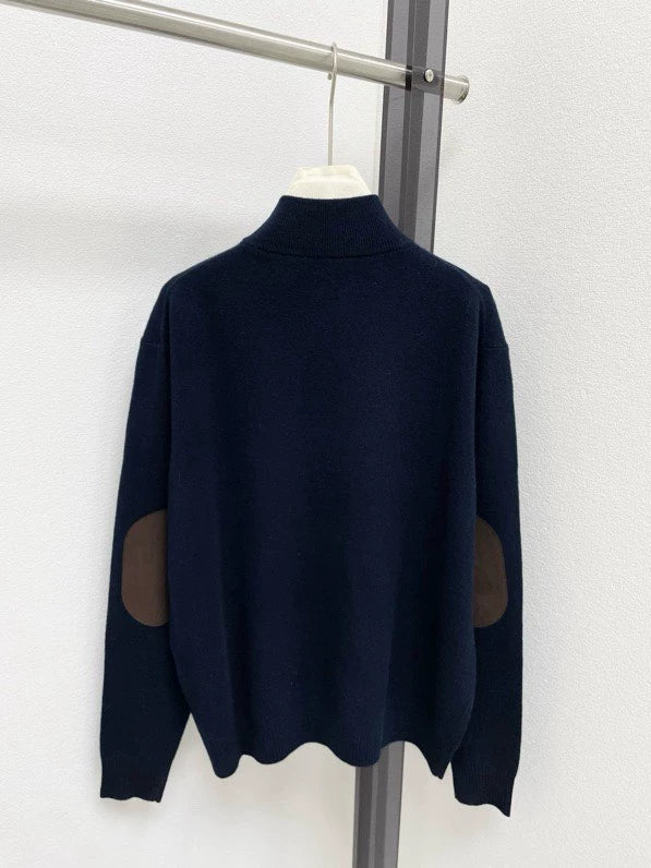 25fw Half zip cashmere sweater