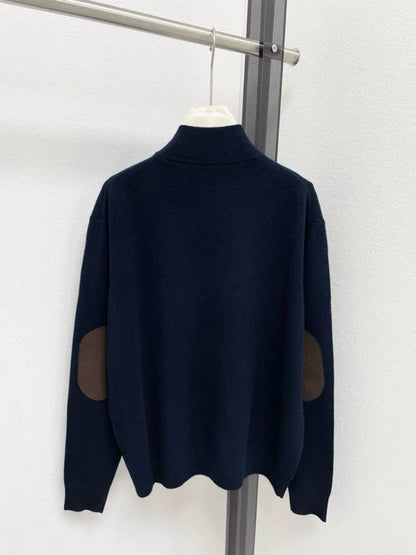 25fw Half zip cashmere sweater