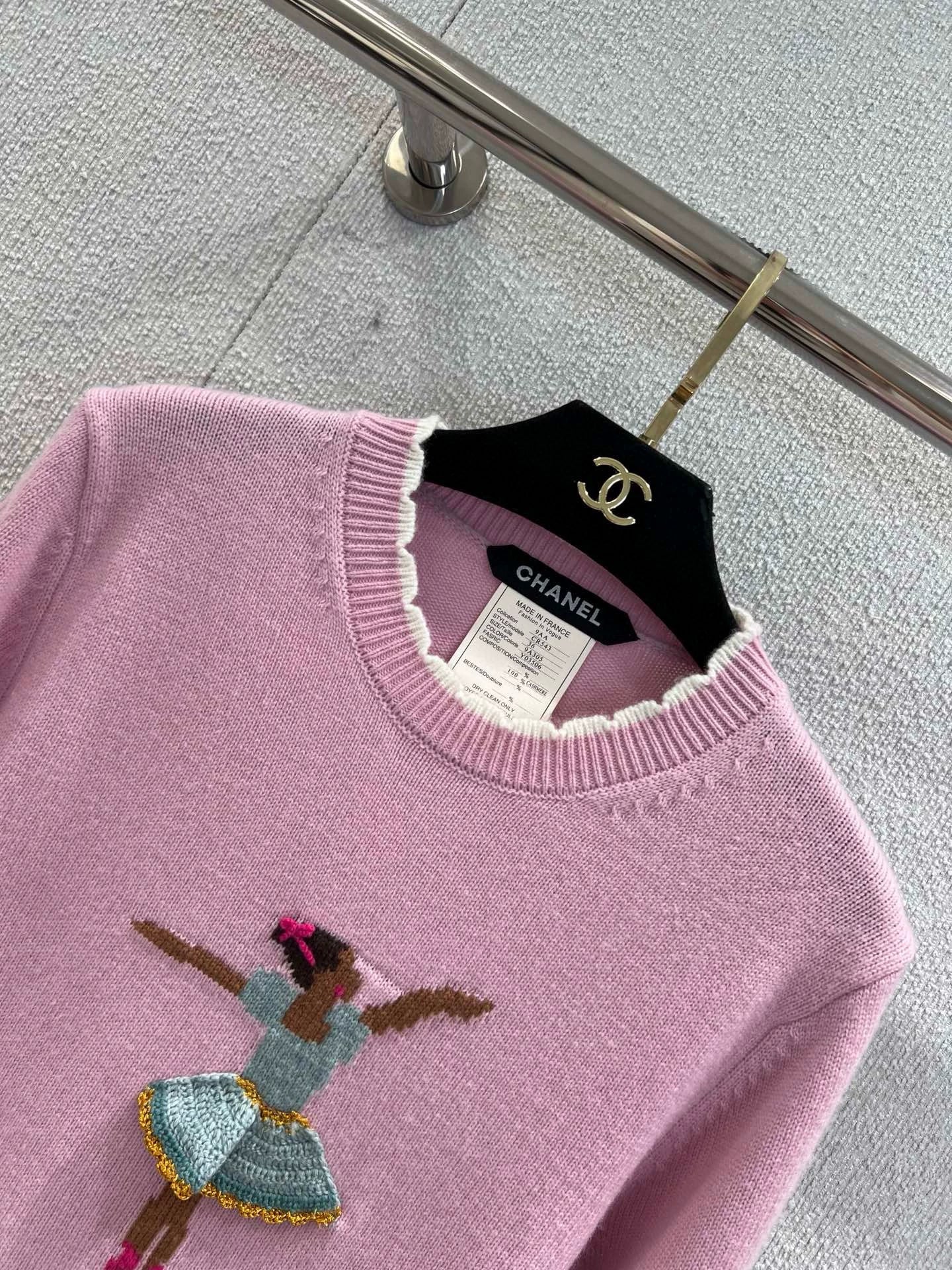 25fw Hook flower dancing girl sweater