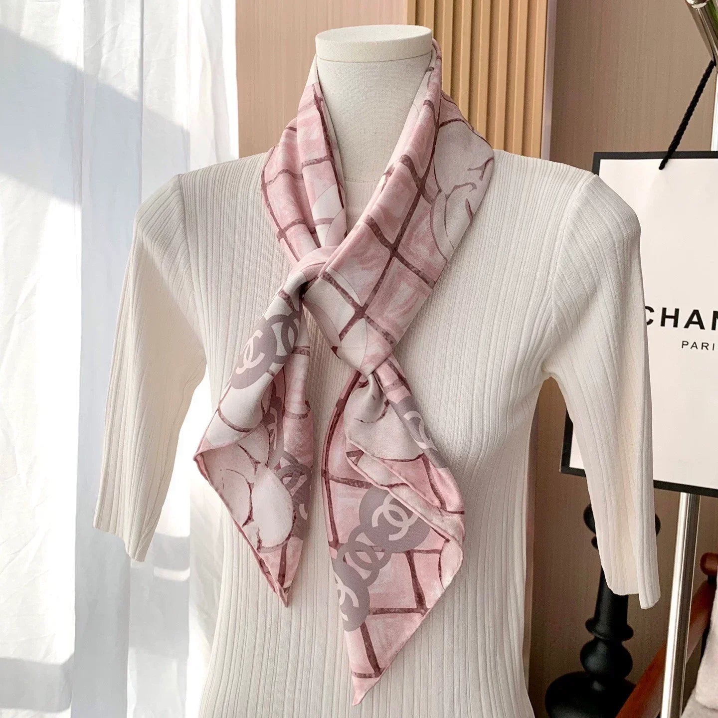 C 25 Camellia Pink Scarf