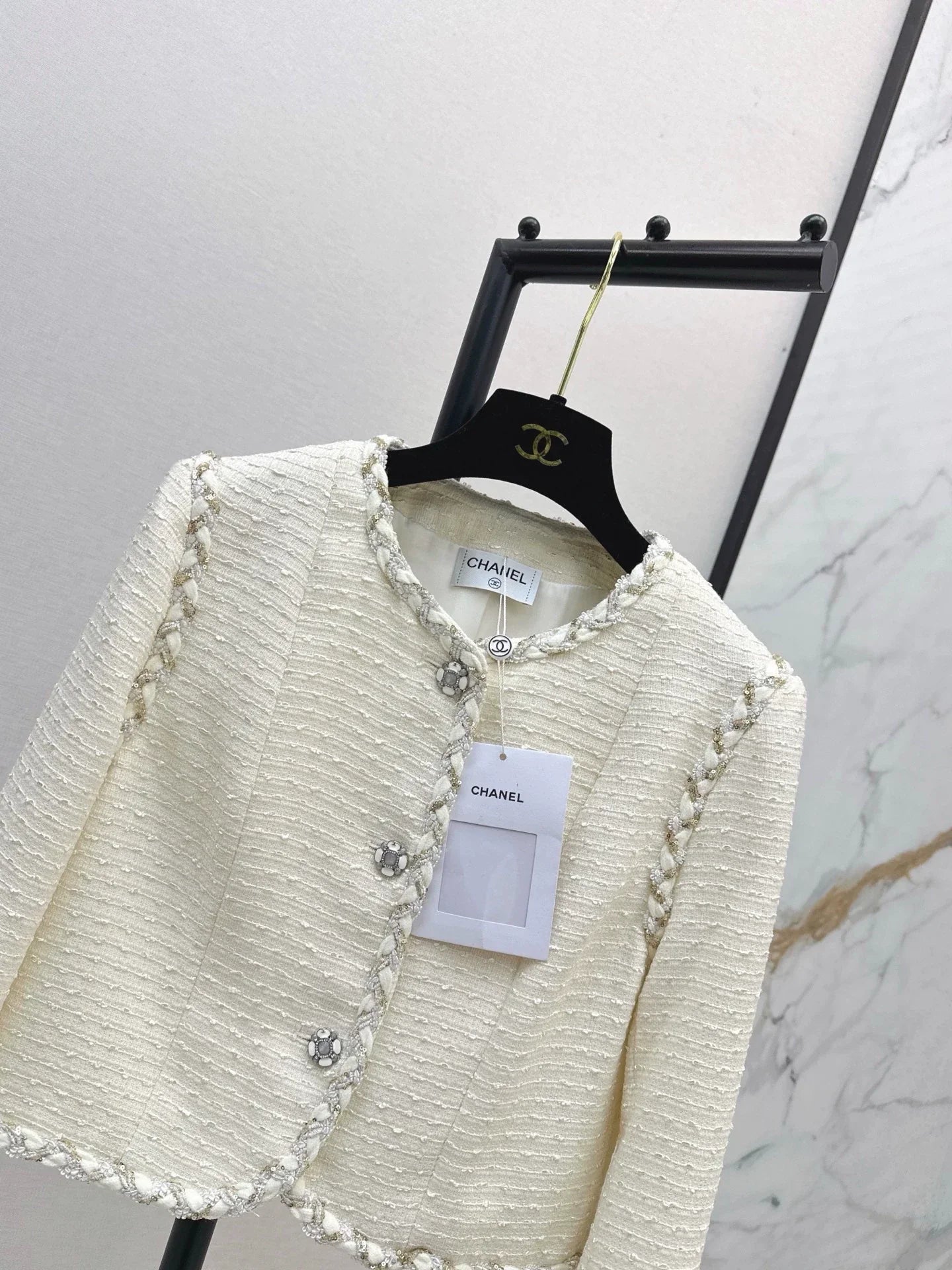 25fw Braided trim short coat