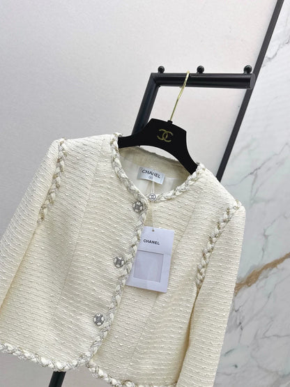 25fw Braided trim short coat