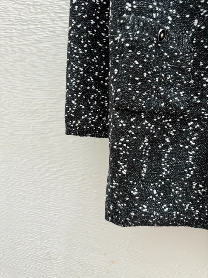 25fw Polka dot knitted dress