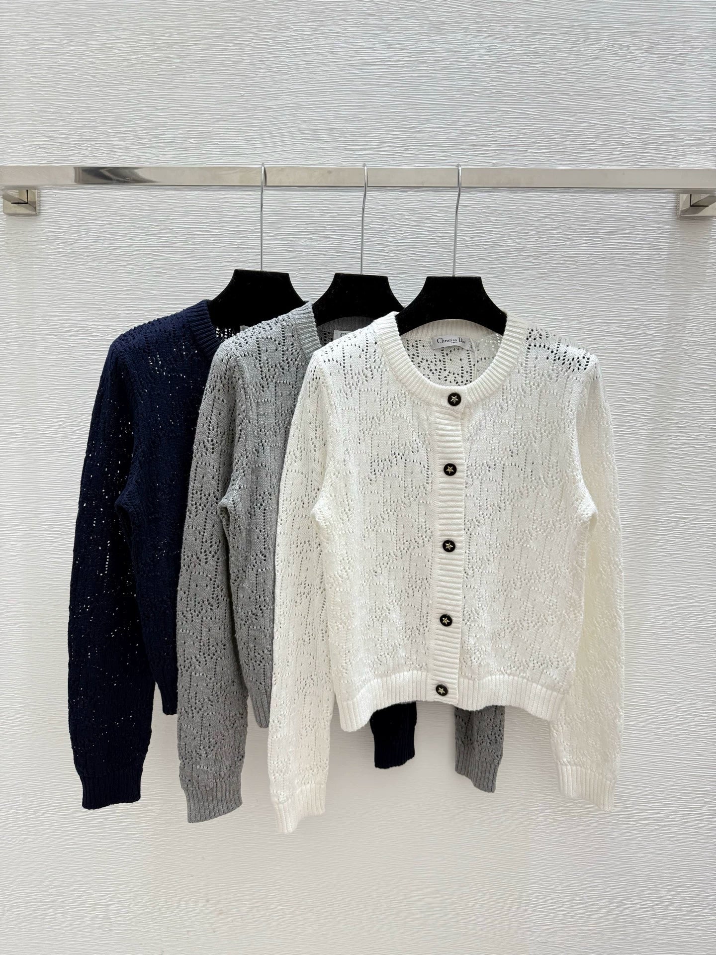 25fw Hollow knit cardigan