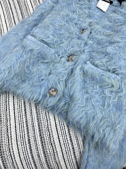 25fw Mohair V-neck jacket