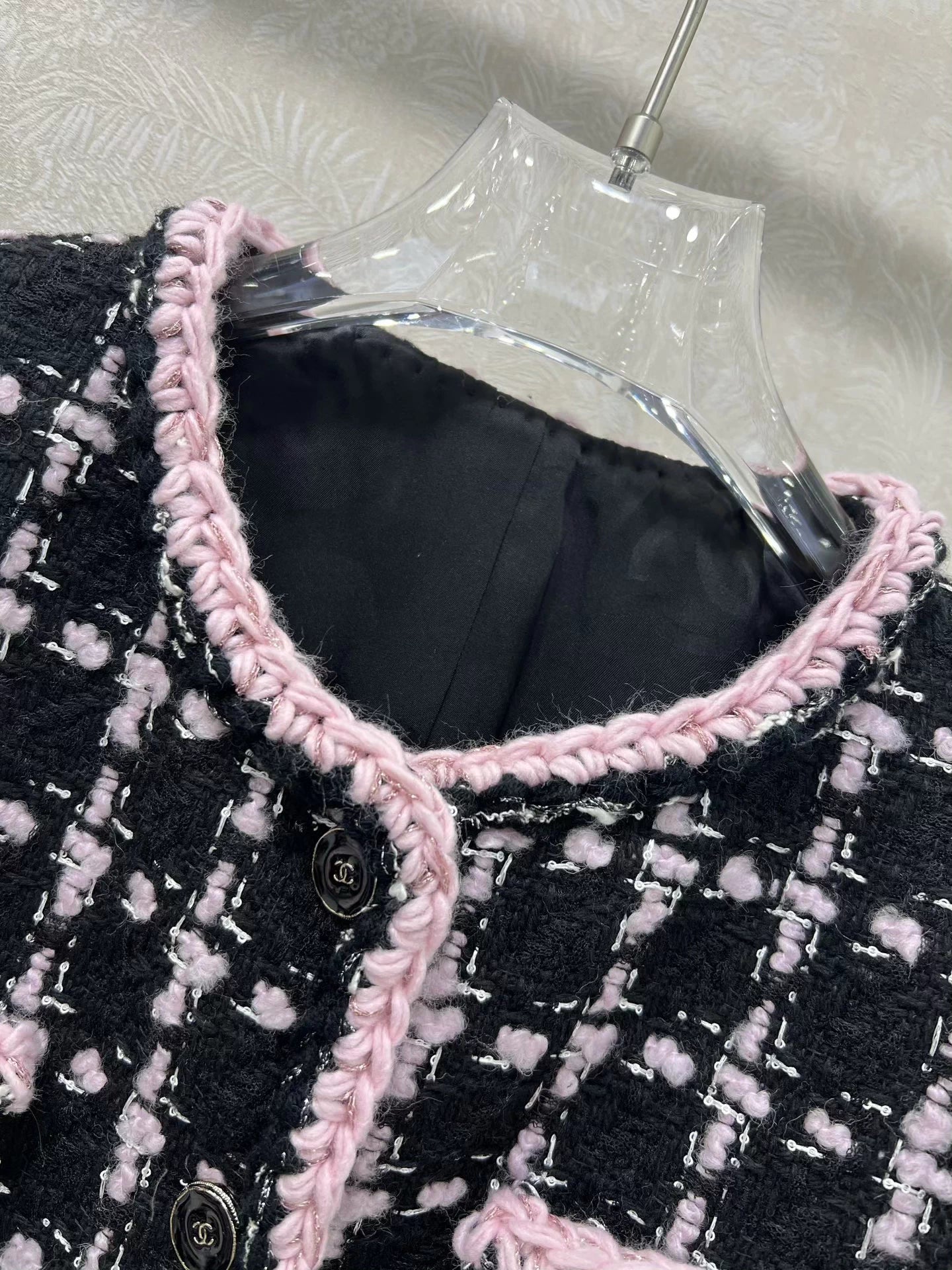 Knitted dress with tied edges, short jacket