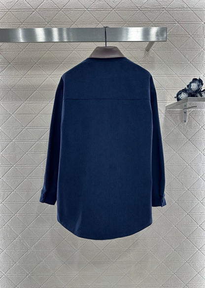 25fw Splicing lapel pocket shirt jacket