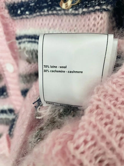 25fw Striped knitted cardigan