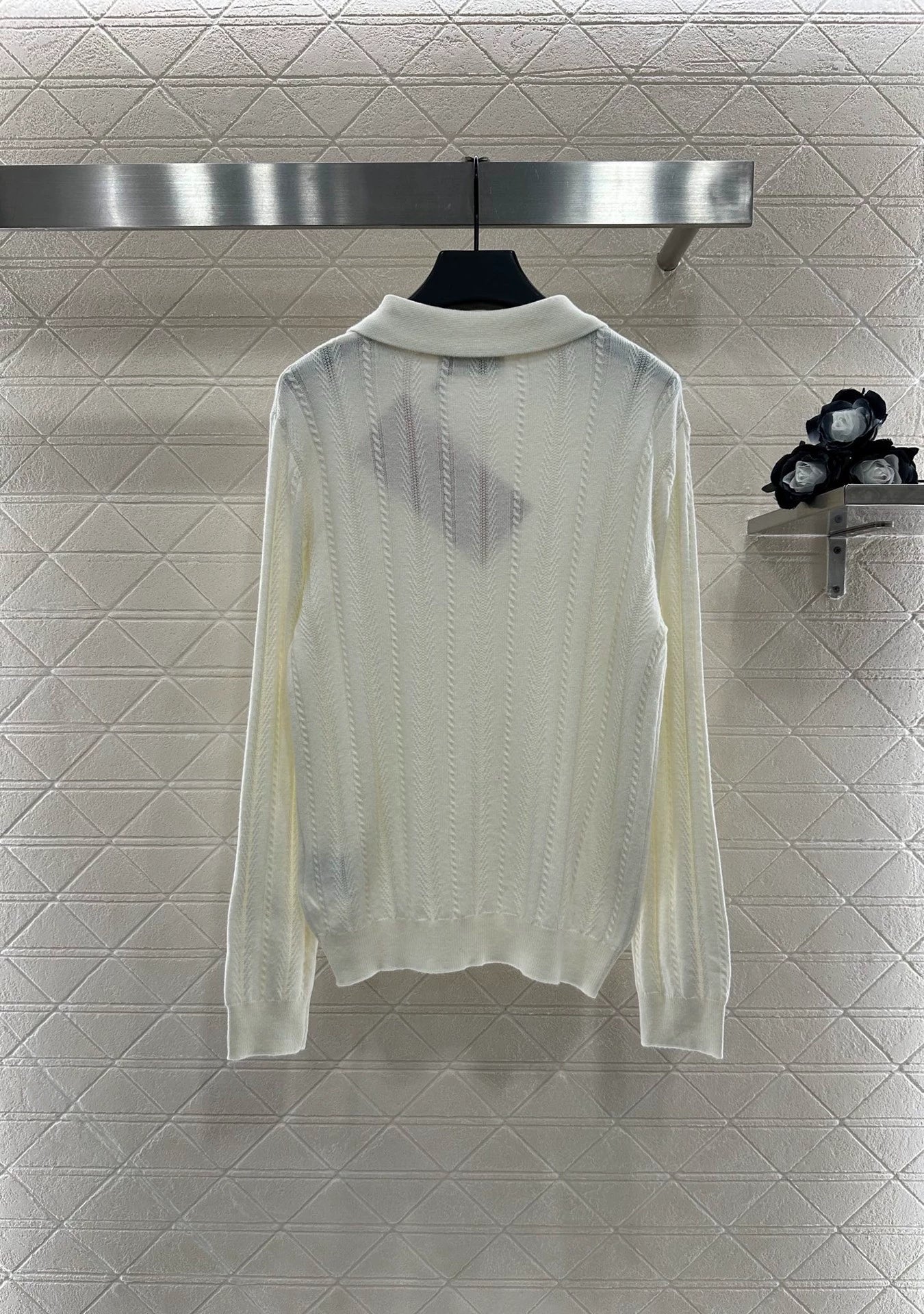 25 Fried Dough Twists lapel knitted top