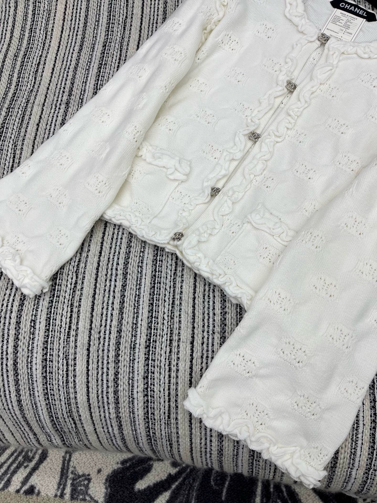 Hook flower round neck jacket