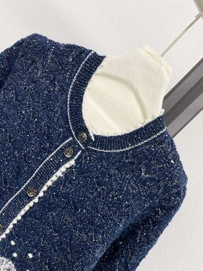 25fw Pearl embellished cardigan