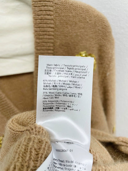 25fw Heavy Industry Bead Heart shaped V-neck Cardigan