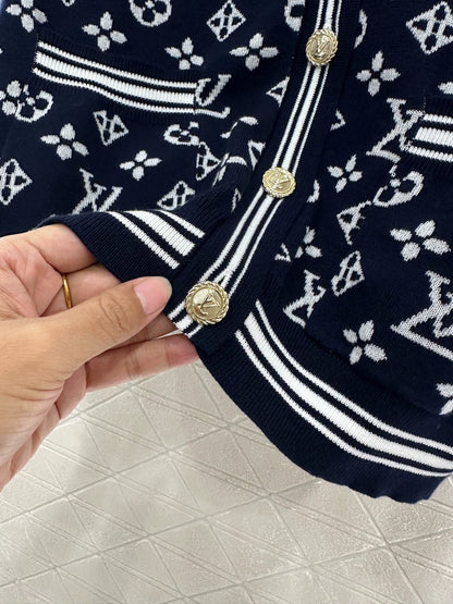 25fw Jacquard knitted cardigan