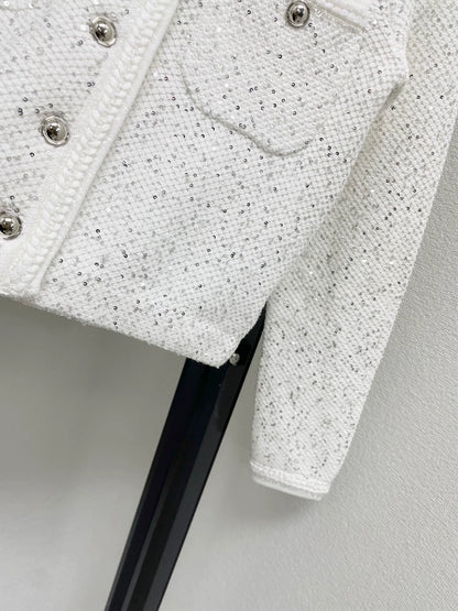25fw Fragrant sequin short jacket