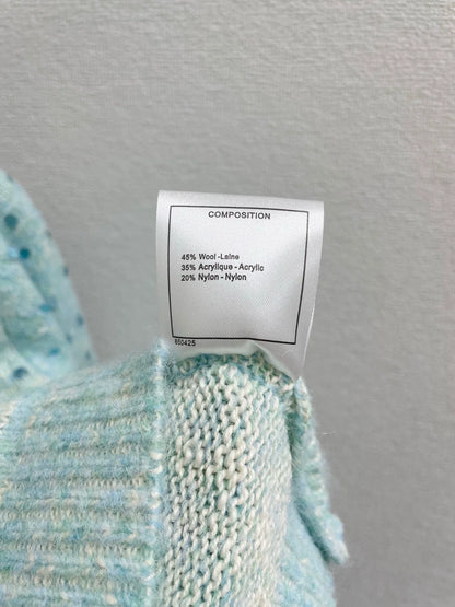 25fw Sequined lapel cardigan