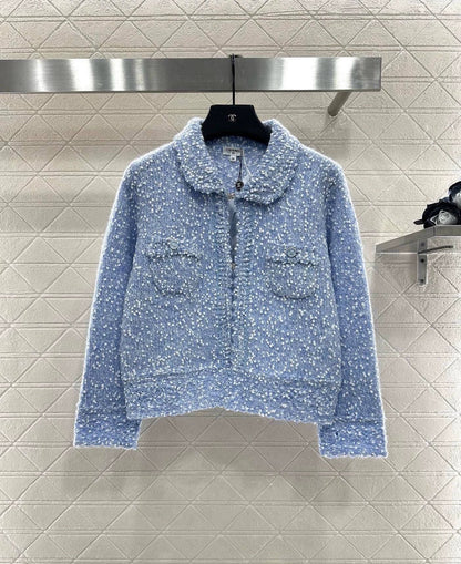 25fw Grain lace knitted cardigan and skirt set