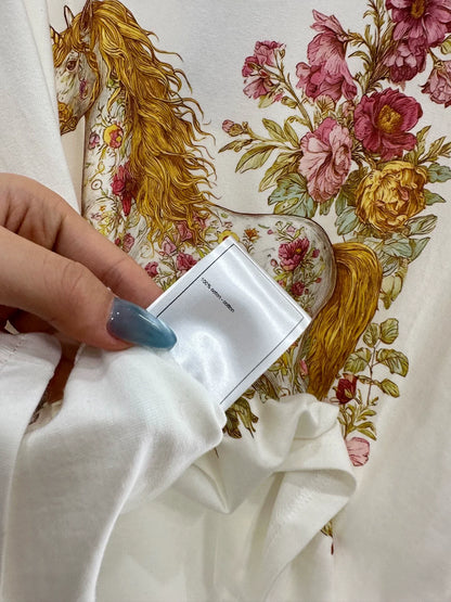 25fw Round neck printed T-shirt