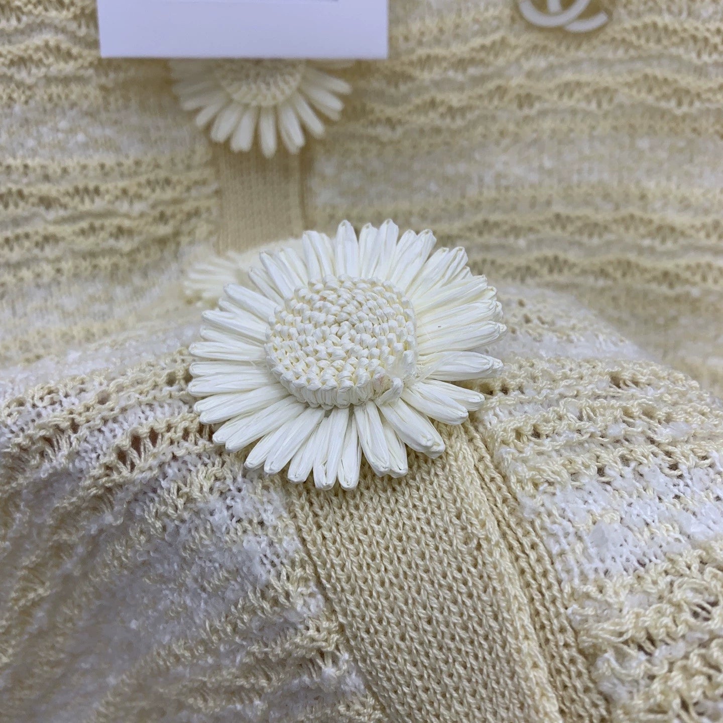 V-neck long sleeved knitted striped cardigan