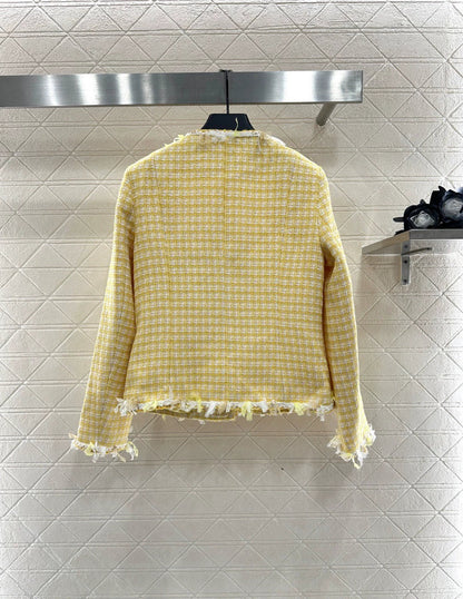 25fw Cotton wrapped edge camellia jacket