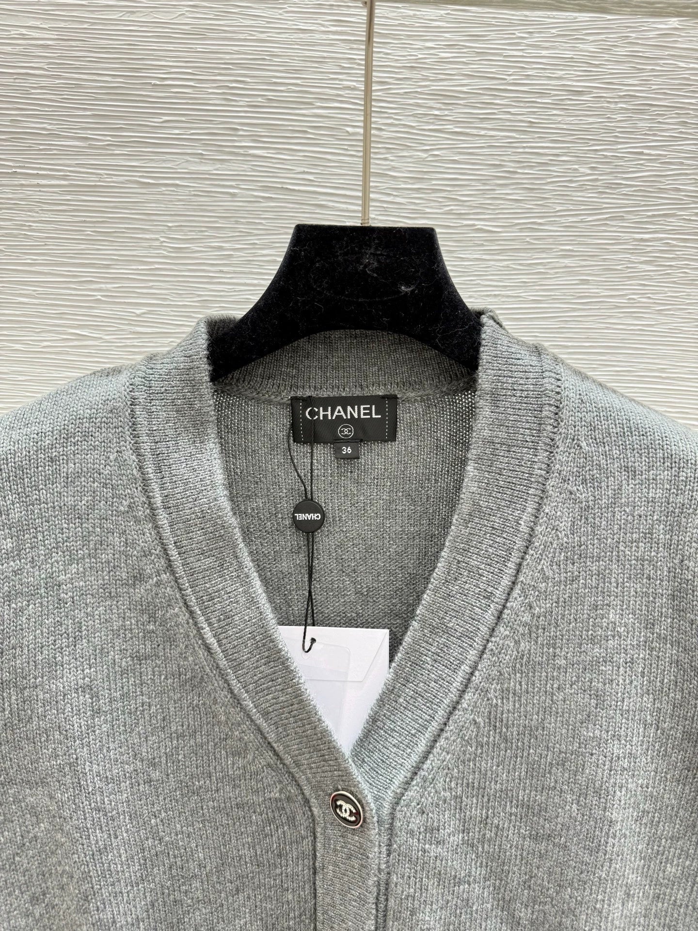 25fw Grey Knitted Cardigan