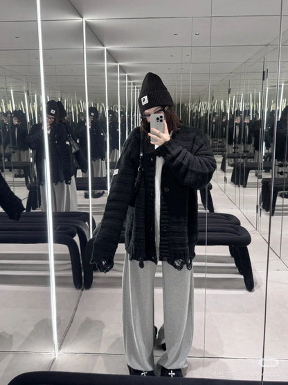 25fw Pit and hole pocket cardigan