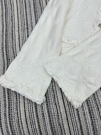 Hook flower round neck jacket