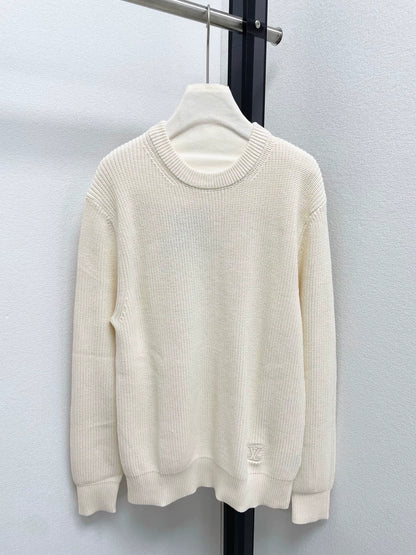 25fw Embroidered plain sweater