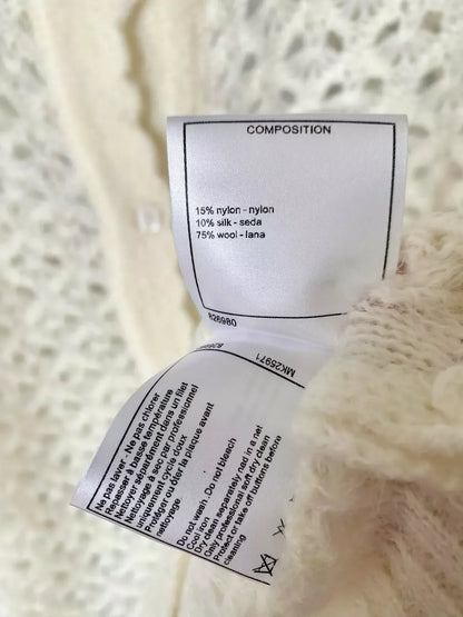 25fw Hollow knit cardigan