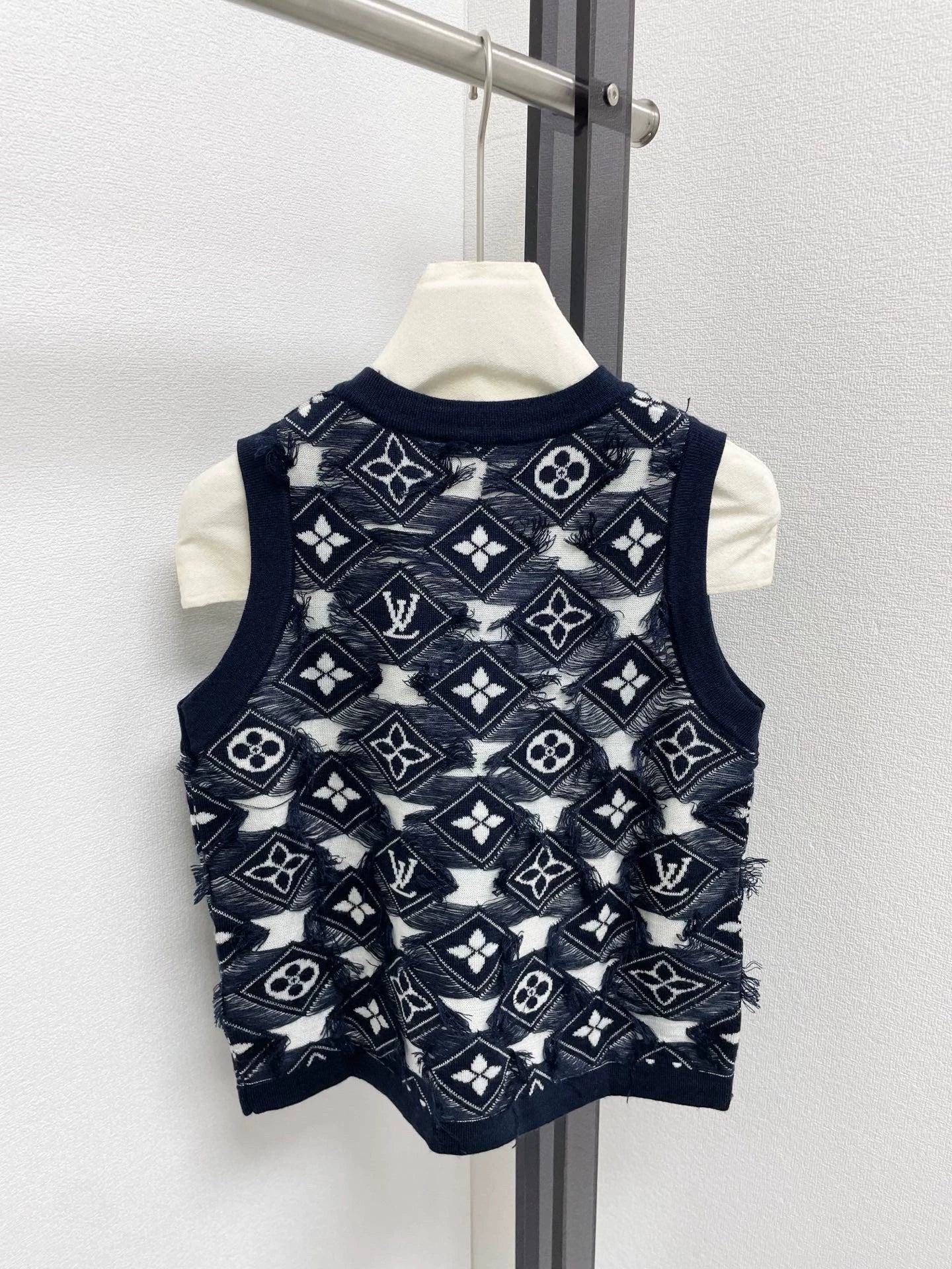 25fw Old flower knitted vest
