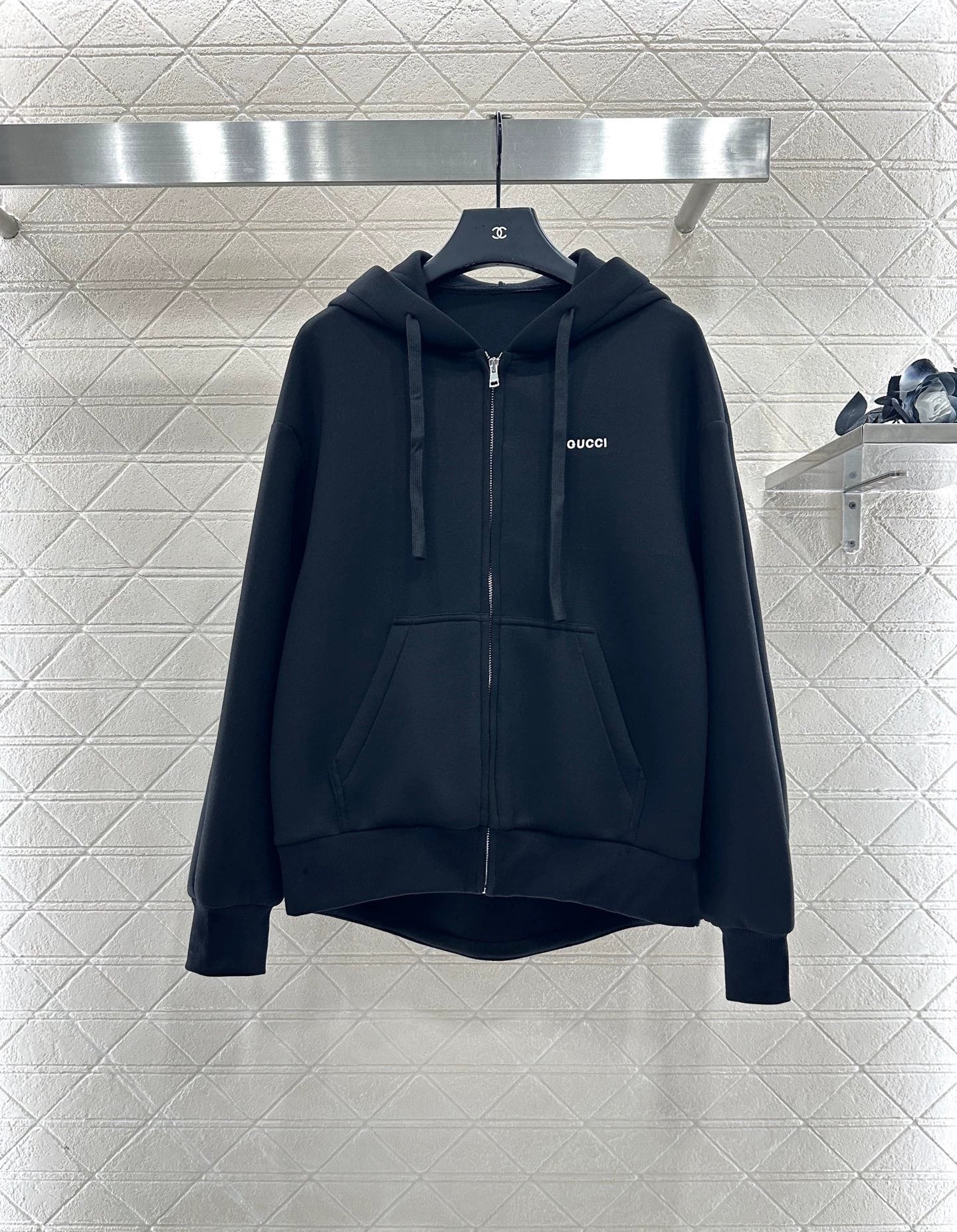 25fw Hooded letter jacket shorts set