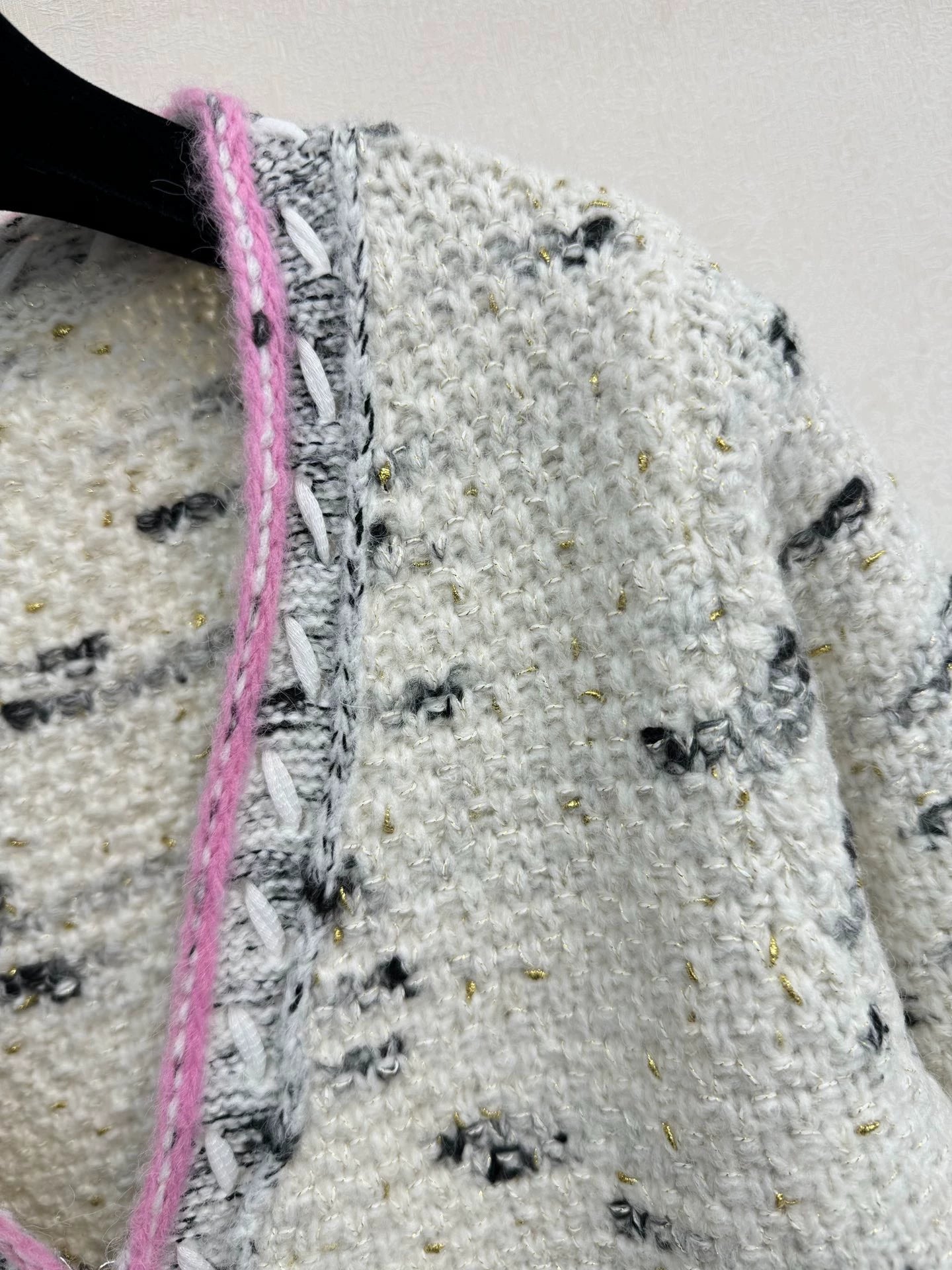 Coarse woolen knitted jacket