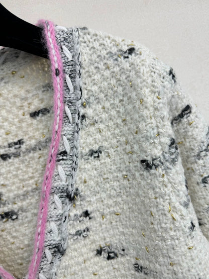 Coarse woolen knitted jacket